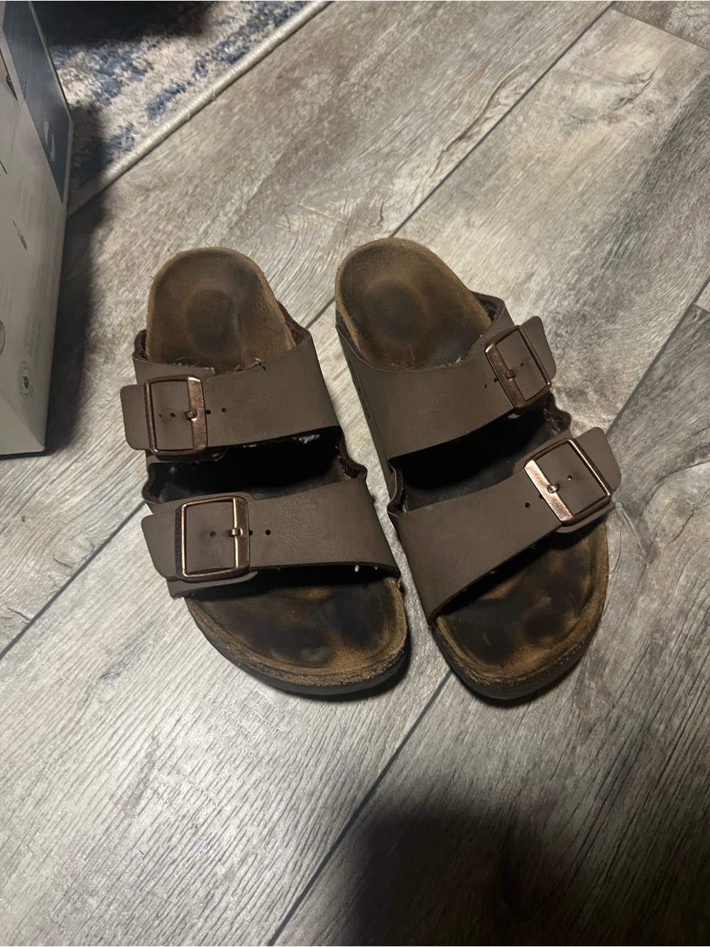 Birkenstock Brown Double-Buckle Women's Slide Sandals